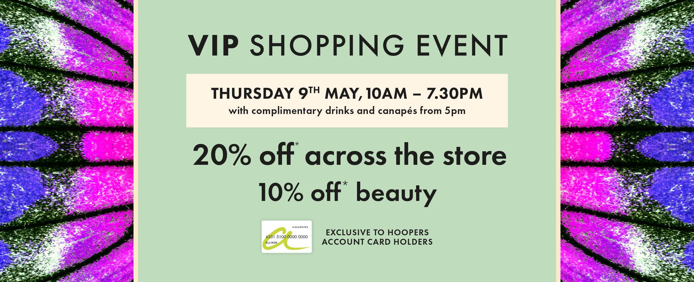 10% off cosmetics, skincare and fragrance in store at Hoopers